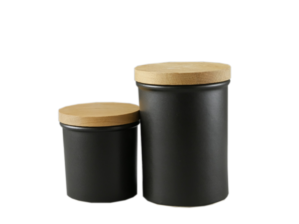 Kaffee/ Tee Vorratsdosenset "Nero", schwarz