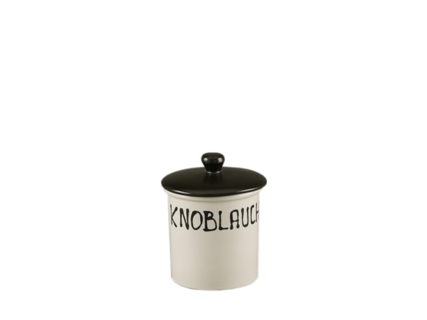 Knoblauch Vorratsdose "Elfe-Nero" mit Schrift 0,5l (182750)