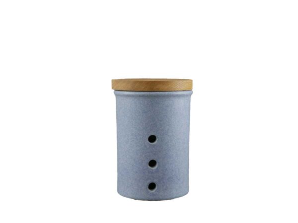 Vorratsdose "Jeans" 1,0l mit Deckel aus Eiche, hellblau